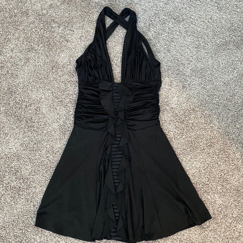 Black Marciano Dress with crisscross back